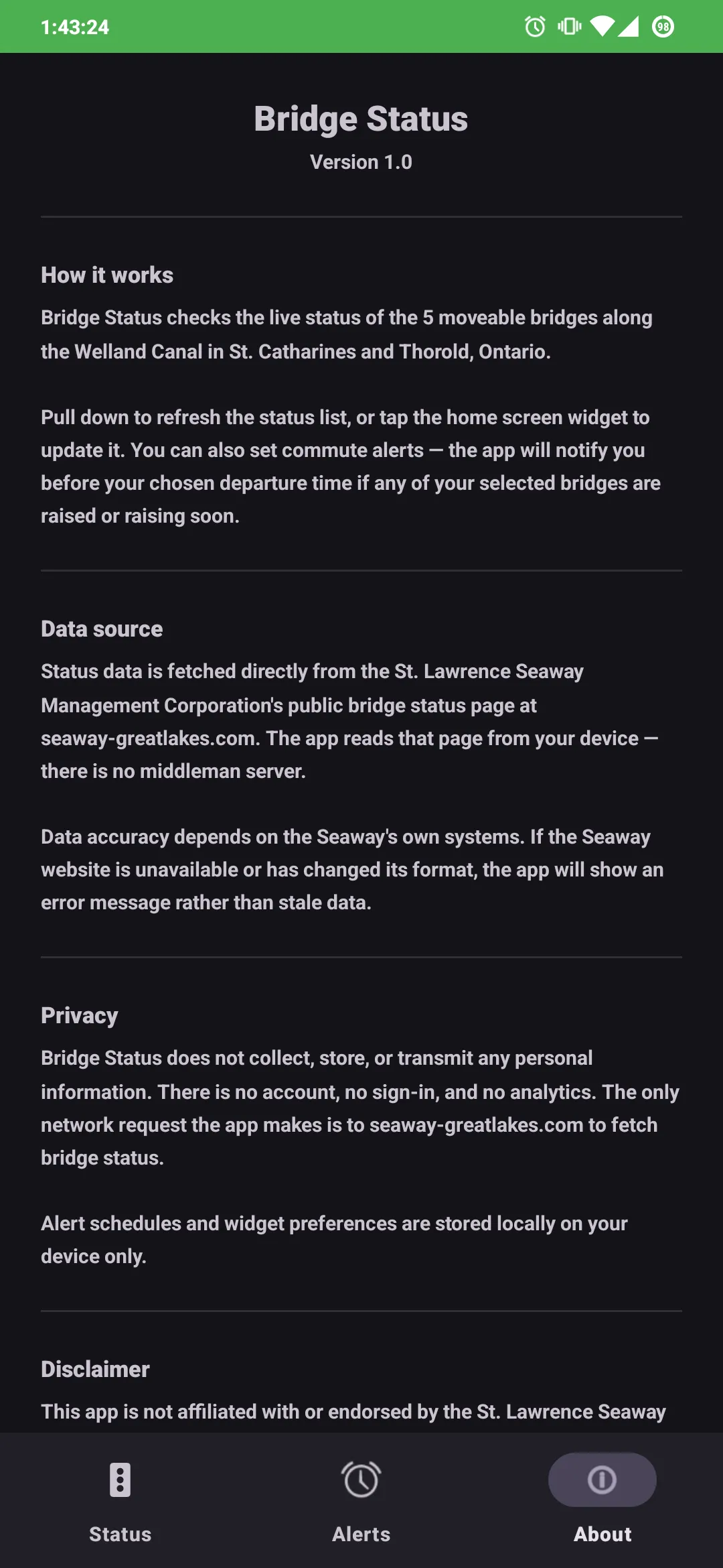 Bridge Status screenshot 4