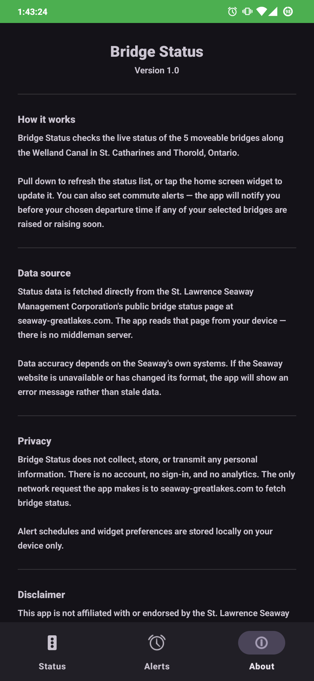 Bridge Status screenshot 4