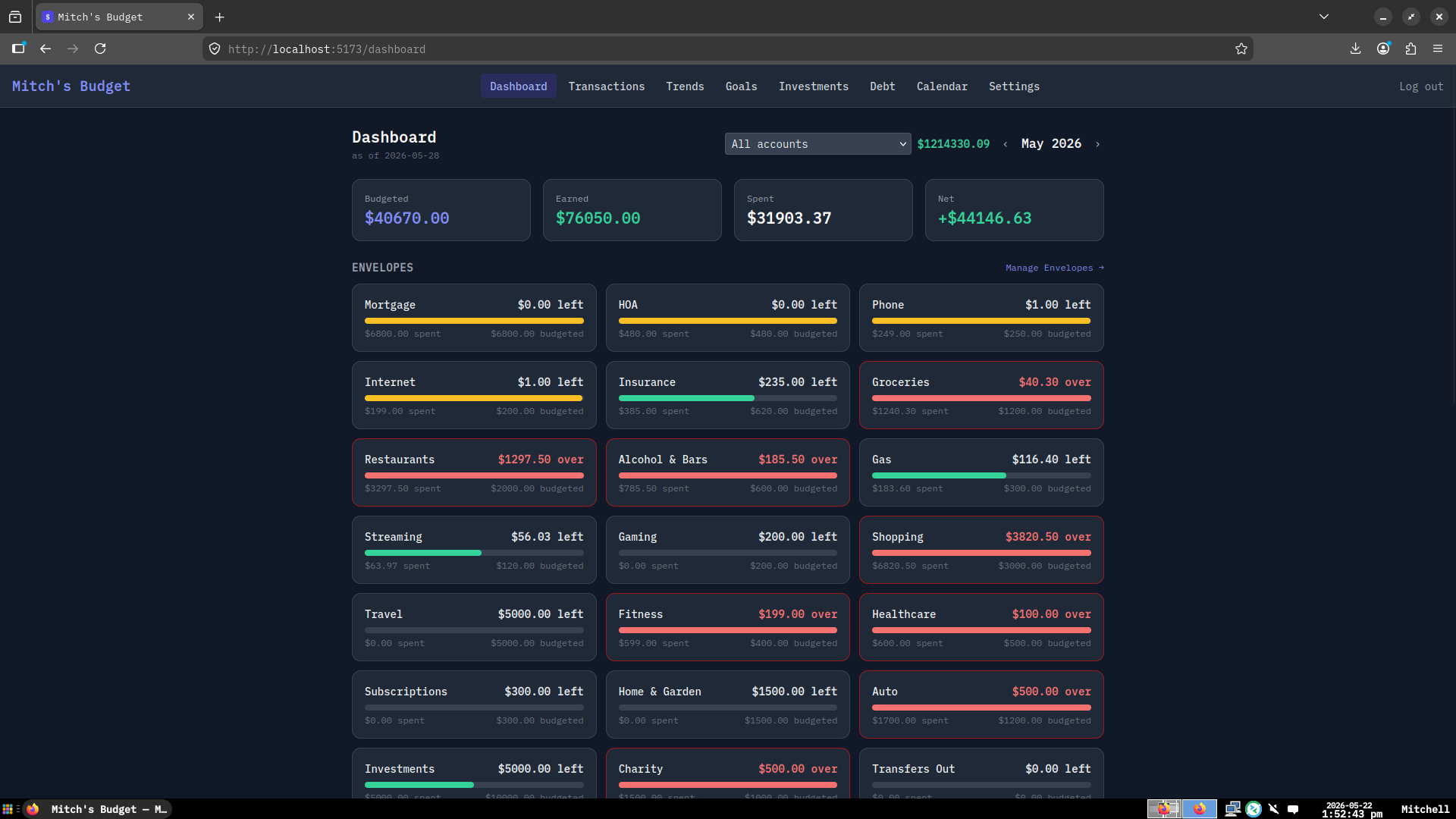 Budget App screenshot