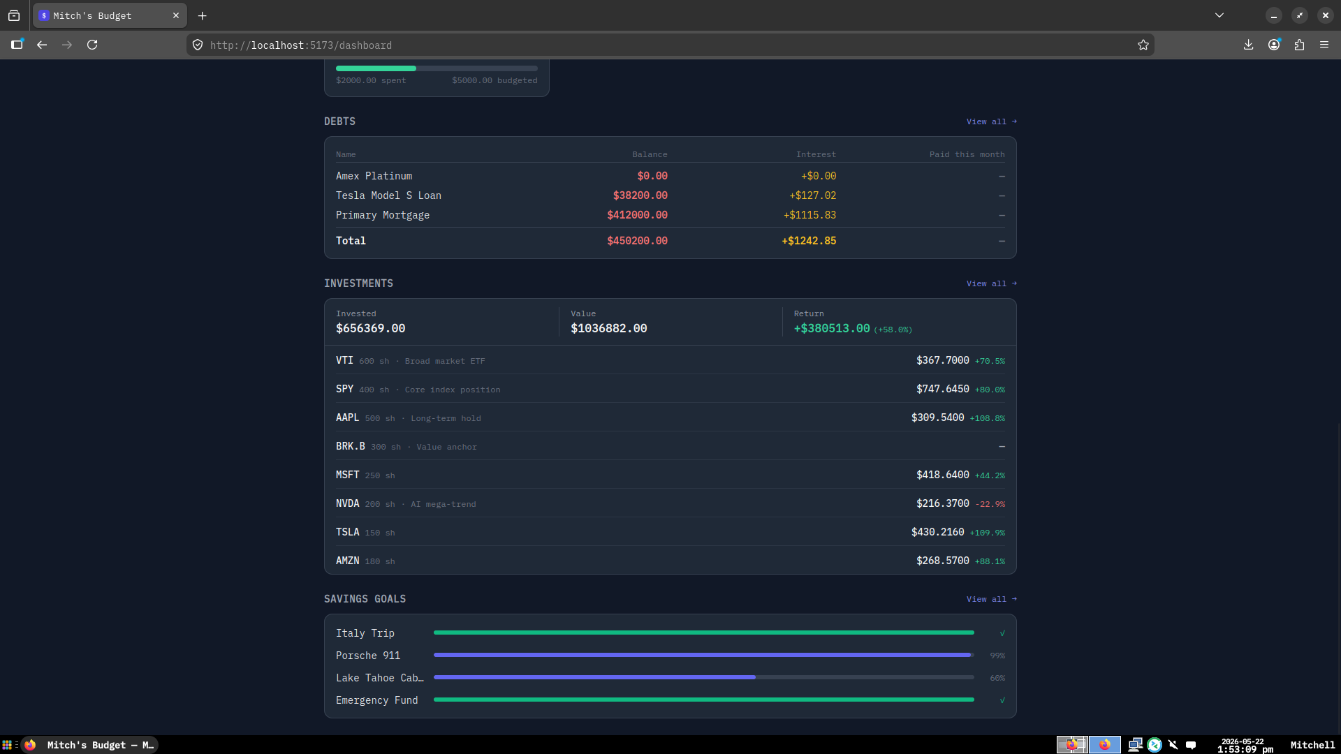 Budget App screenshot 2