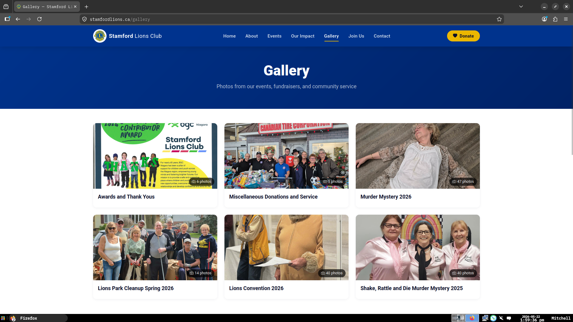 Lions Club Website screenshot 5