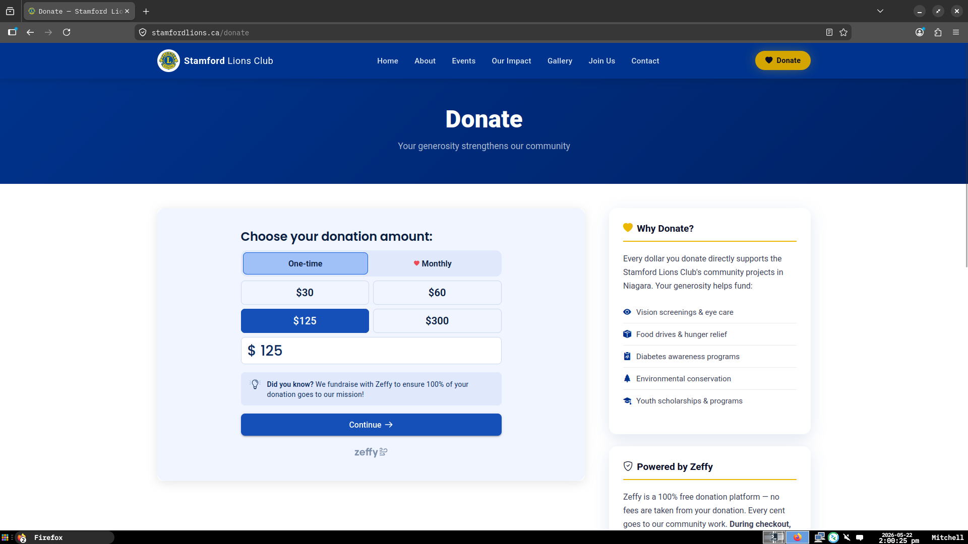 Lions Club Website screenshot 7